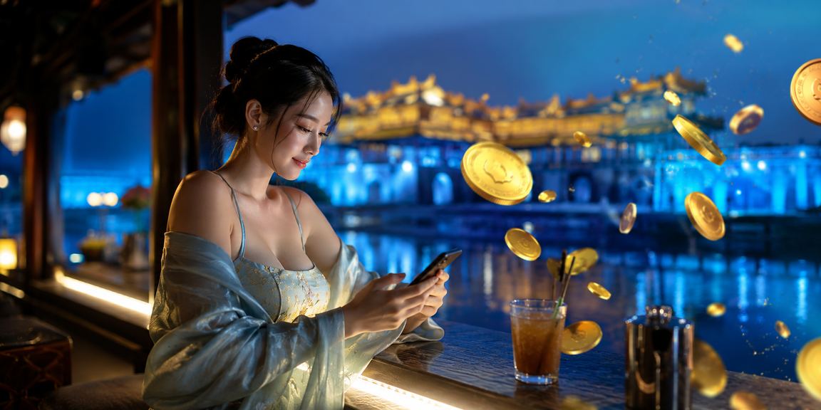 Người dùng tại Huế thao tác nhận ưu đãi casino trên điện thoại di động